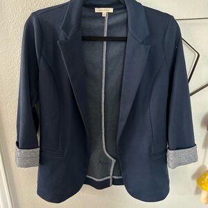 Skies Are Blue Navy Blazer with Gray Lining
